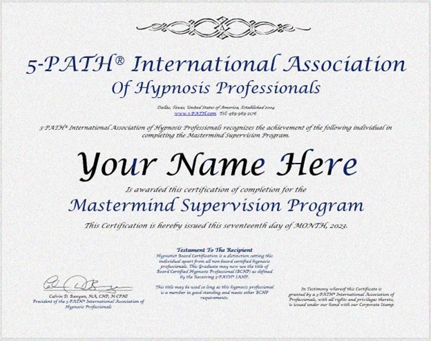 Mastermind Accelerator Program Sample Certificate